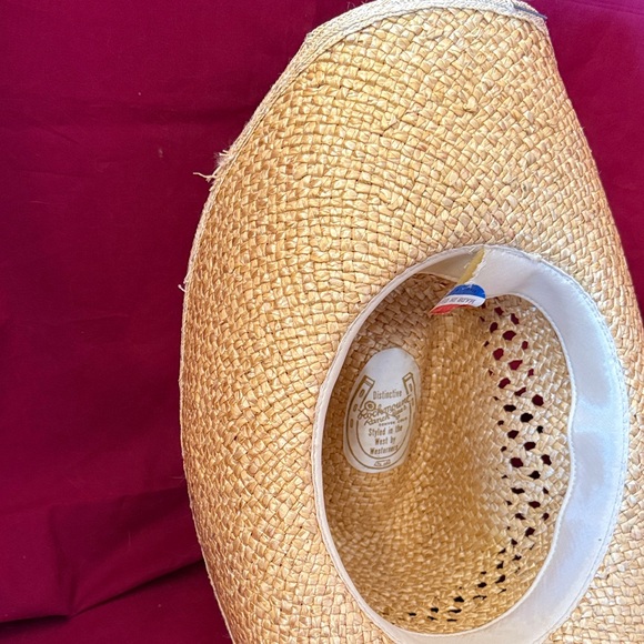 Rockmount Ranch Wear Straw Cowboy Hat with Feather Accent - Picture 7 of 13